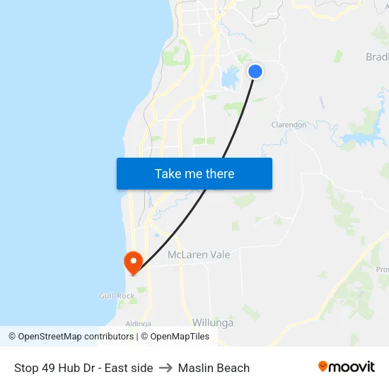Stop 49 Hub Dr - East side to Maslin Beach map