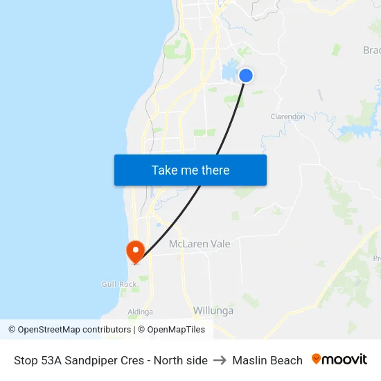 Stop 53A Sandpiper Cres - North side to Maslin Beach map