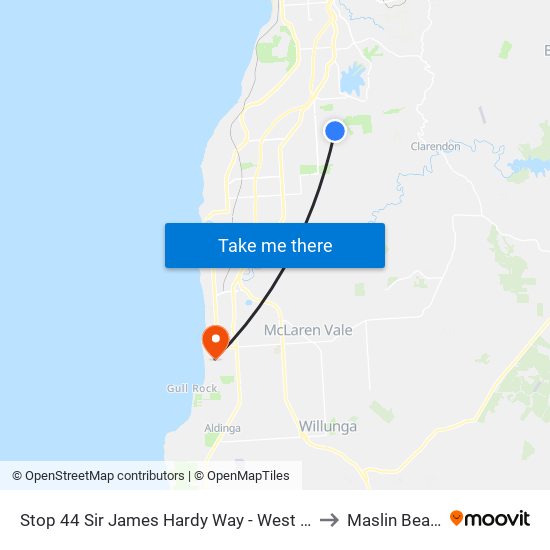 Stop 44 Sir James Hardy Way - West side to Maslin Beach map