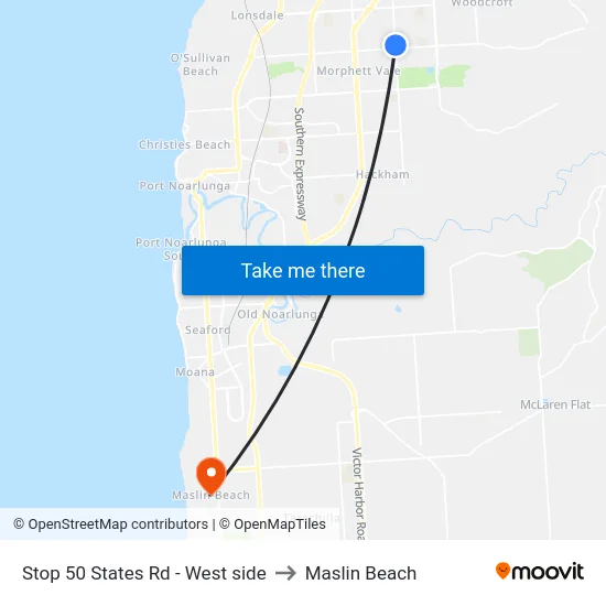 Stop 50 States Rd - West side to Maslin Beach map