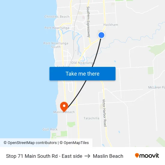 Stop 71 Main South Rd - East side to Maslin Beach map