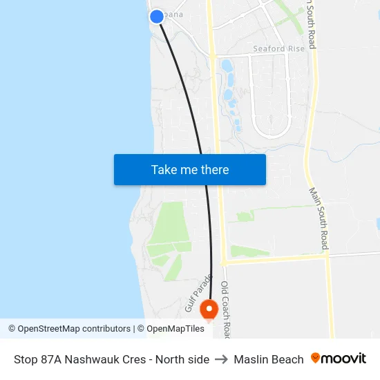 Stop 87A Nashwauk Cres - North side to Maslin Beach map