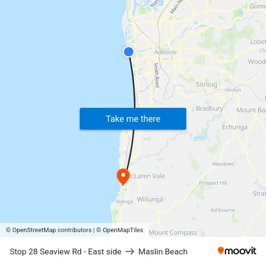 Stop 28 Seaview Rd - East side to Maslin Beach map