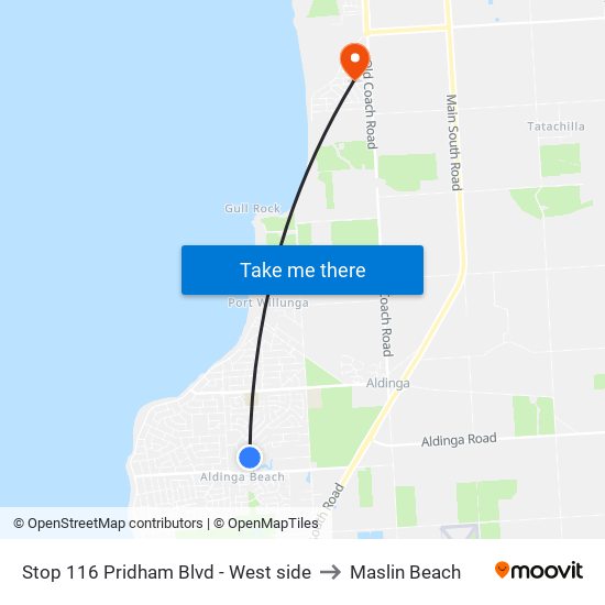 Stop 116 Pridham Blvd - West side to Maslin Beach map