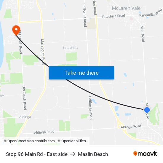 Stop 96 Main Rd - East side to Maslin Beach map