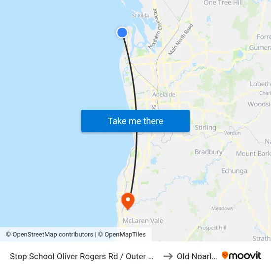 Stop School Oliver Rogers Rd / Outer Harbor Railway to Old Noarlunga map
