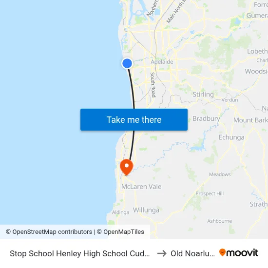 Stop School Henley High School Cudmore Tce to Old Noarlunga map