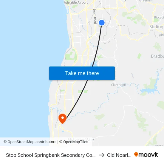 Stop School Springbank Secondary College Daws Rd to Old Noarlunga map