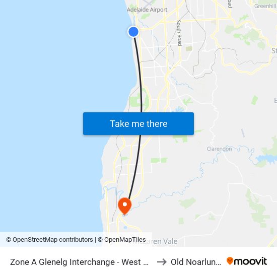 Zone A Colley Tce - West side to Old Noarlunga map