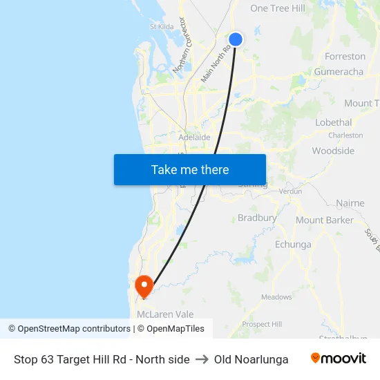 Stop 63 Target Hill Rd - North side to Old Noarlunga map