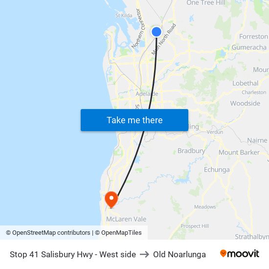 Stop 41 Salisbury Hwy - West side to Old Noarlunga map