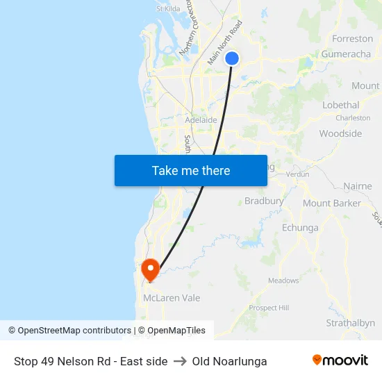Stop 49 Nelson Rd - East side to Old Noarlunga map