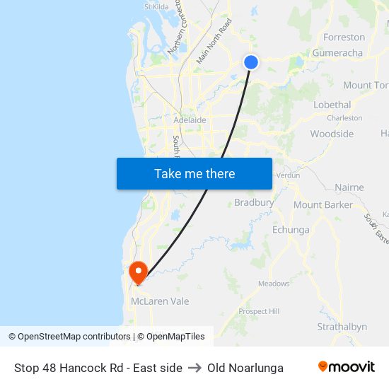 Stop 48 Hancock Rd - East side to Old Noarlunga map