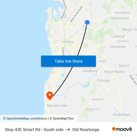 Stop 43E Smart Rd - South side to Old Noarlunga map