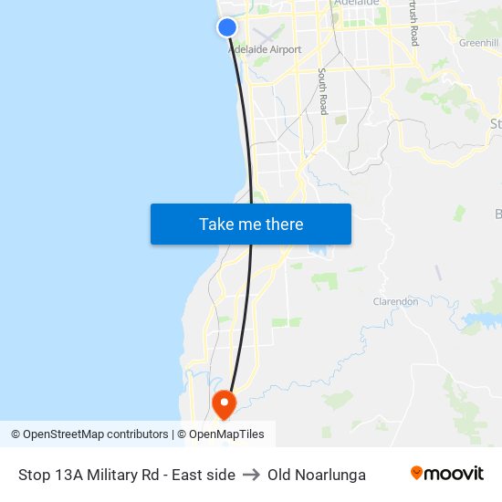 Stop 13A Military Rd - East side to Old Noarlunga map