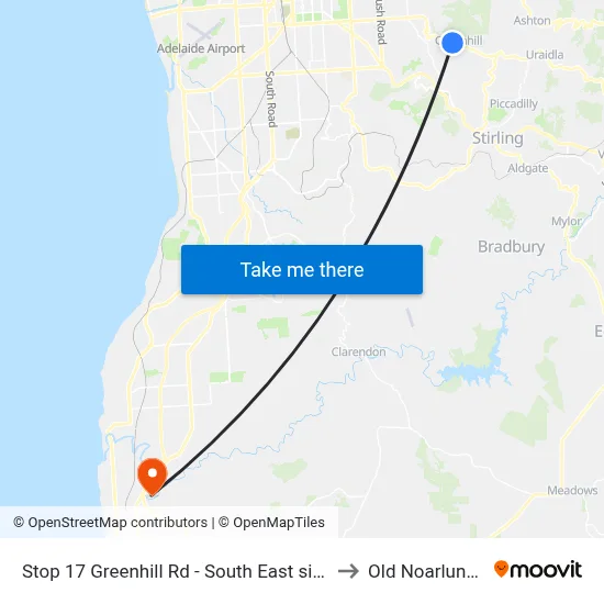 Stop 17 Greenhill Rd - South East side to Old Noarlunga map