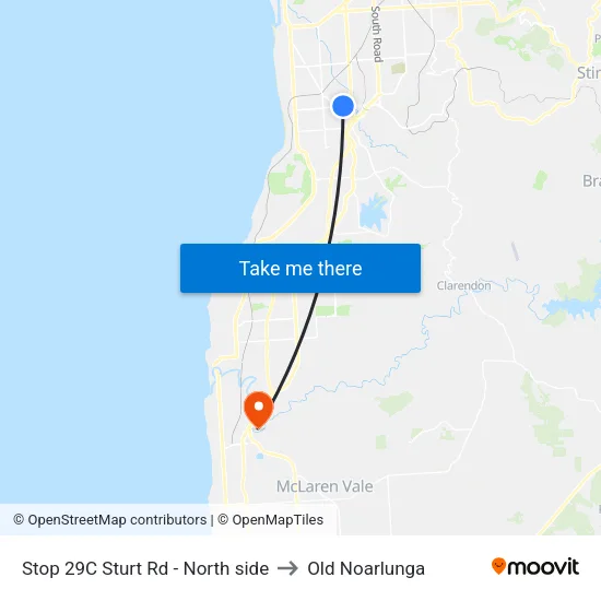 Stop 29C Sturt Rd - North side to Old Noarlunga map