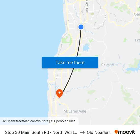 Stop 30 Main South Rd - North West side to Old Noarlunga map