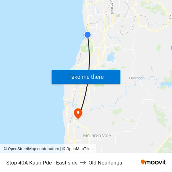 Stop 40A Kauri Pde - East side to Old Noarlunga map