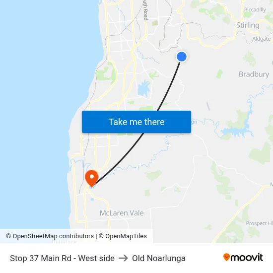Stop 37 Main Rd - West side to Old Noarlunga map