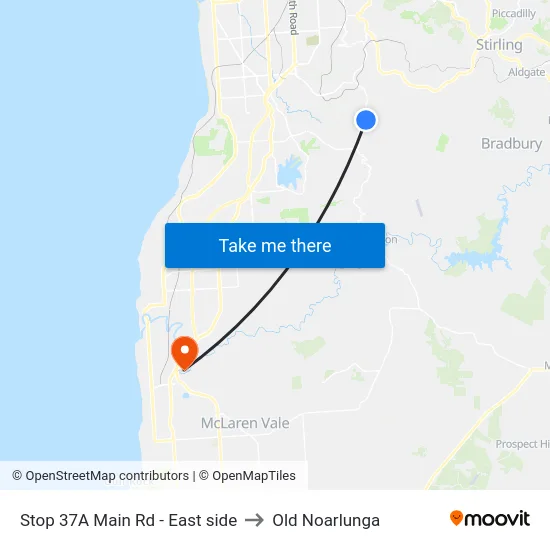 Stop 37A Main Rd - East side to Old Noarlunga map