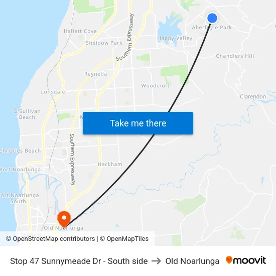 Stop 47 Sunnymeade Dr - South side to Old Noarlunga map