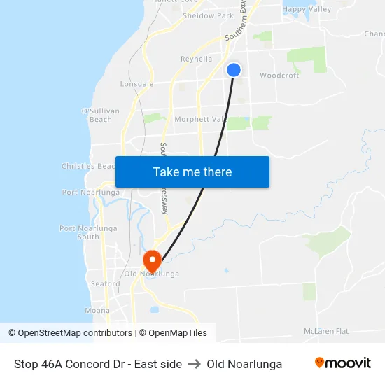 Stop 46A Concord Dr - East side to Old Noarlunga map