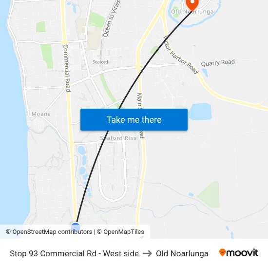 Stop 93 Commercial Rd - West side to Old Noarlunga map