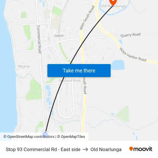 Stop 93 Commercial Rd - East side to Old Noarlunga map