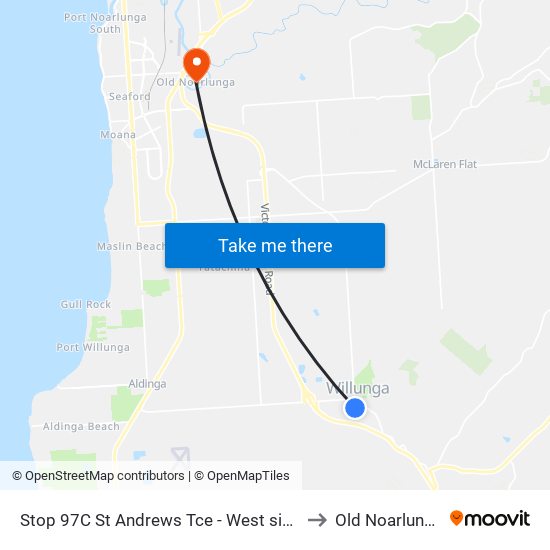 Stop 97C St Andrews Tce - West side to Old Noarlunga map