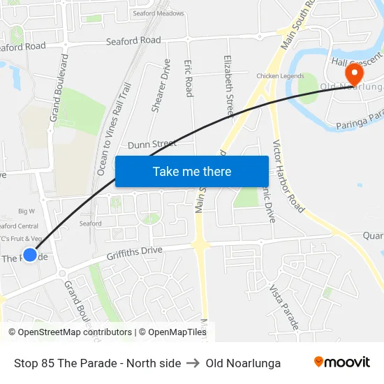 Stop 85 The Parade - North side to Old Noarlunga map
