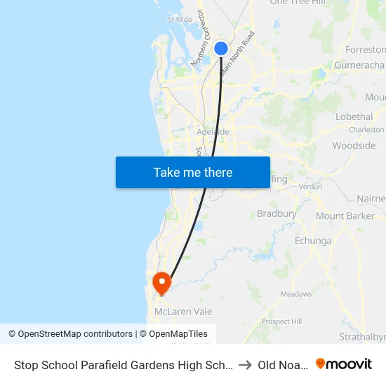 Stop School Parafield Gardens High School Shepherdson Rd to Old Noarlunga map