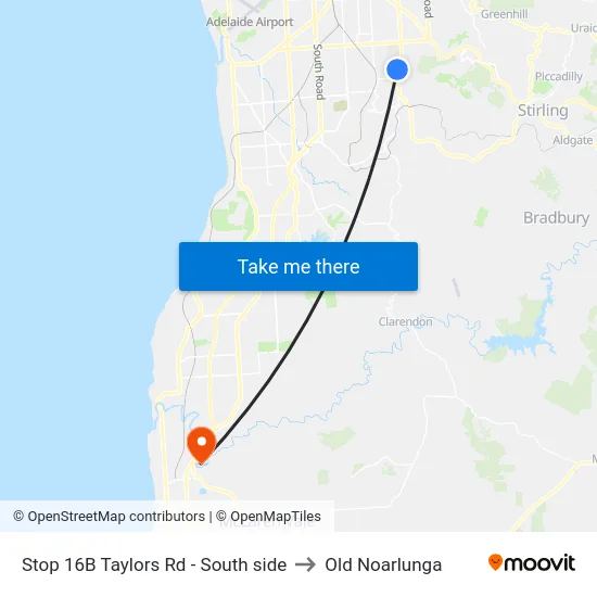Stop 16B Taylors Rd - South side to Old Noarlunga map