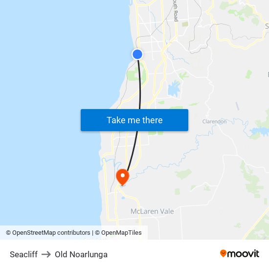 Seacliff to Old Noarlunga map