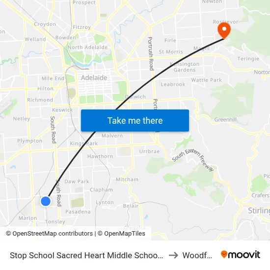 Stop School Sacred Heart Middle School Percy Av to Woodforde map