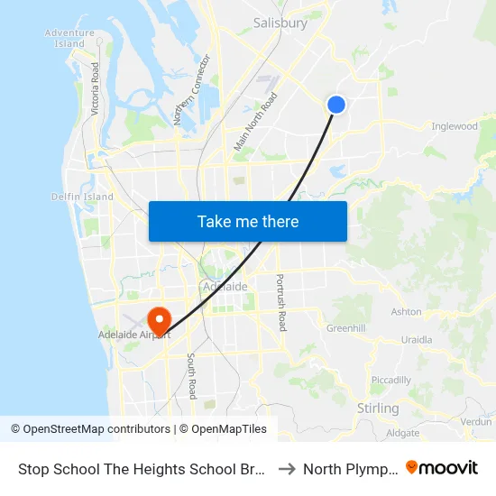 Stop School The Heights School Brunel Dr to North Plympton map