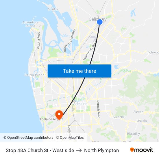 Stop 48A Church St - West side to North Plympton map