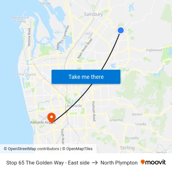 Stop 65 The Golden Way - East side to North Plympton map