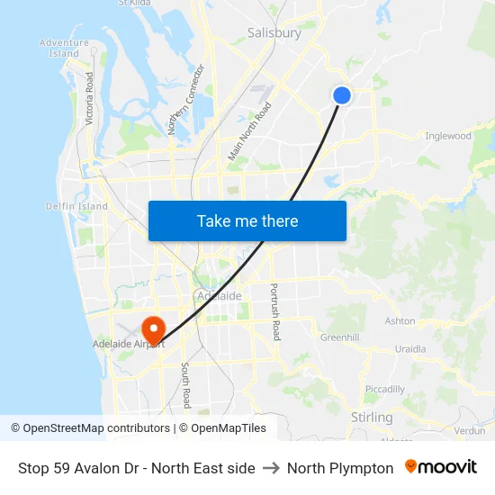 Stop 59 Avalon Dr - North East side to North Plympton map