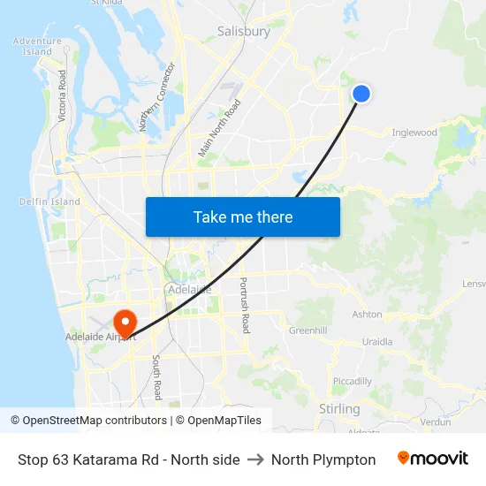 Stop 63 Katarama Rd - North side to North Plympton map