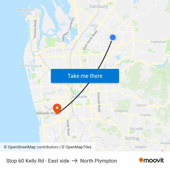 Stop 60 Kelly Rd - East side to North Plympton map