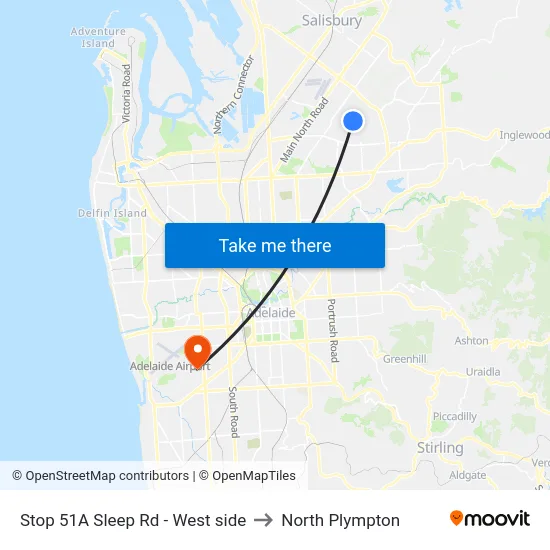 Stop 51A Sleep Rd - West side to North Plympton map