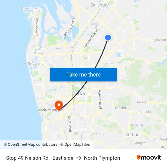 Stop 49 Nelson Rd - East side to North Plympton map