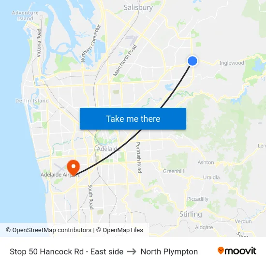Stop 50 Hancock Rd - East side to North Plympton map