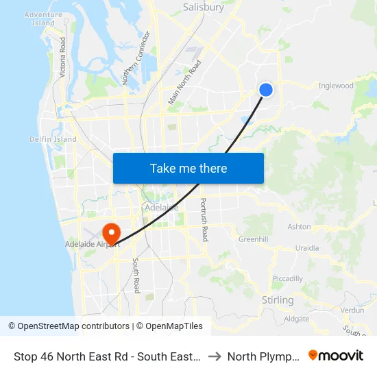 Stop 46 North East Rd - South East side to North Plympton map
