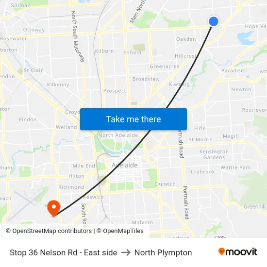 Stop 36 Nelson Rd - East side to North Plympton map