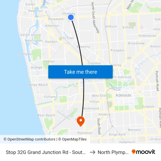Stop 32G Grand Junction Rd - South side to North Plympton map