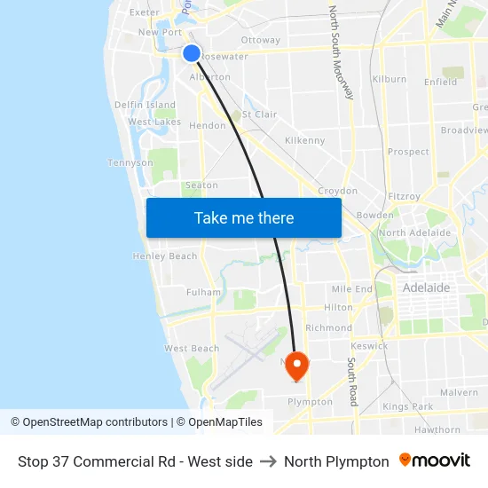 Stop 37 Commercial Rd - West side to North Plympton map
