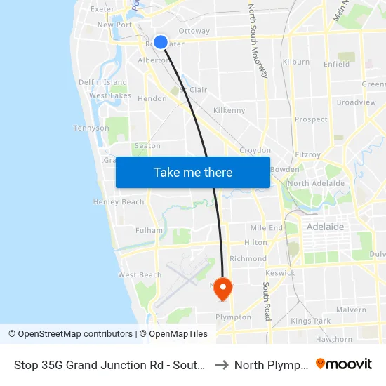 Stop 35G Grand Junction Rd - South side to North Plympton map