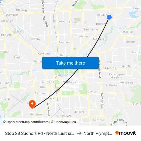 Stop 28 Sudholz Rd - North East side to North Plympton map